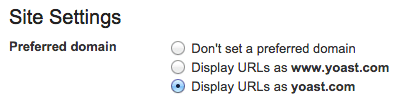 webmaster tools site settings 2