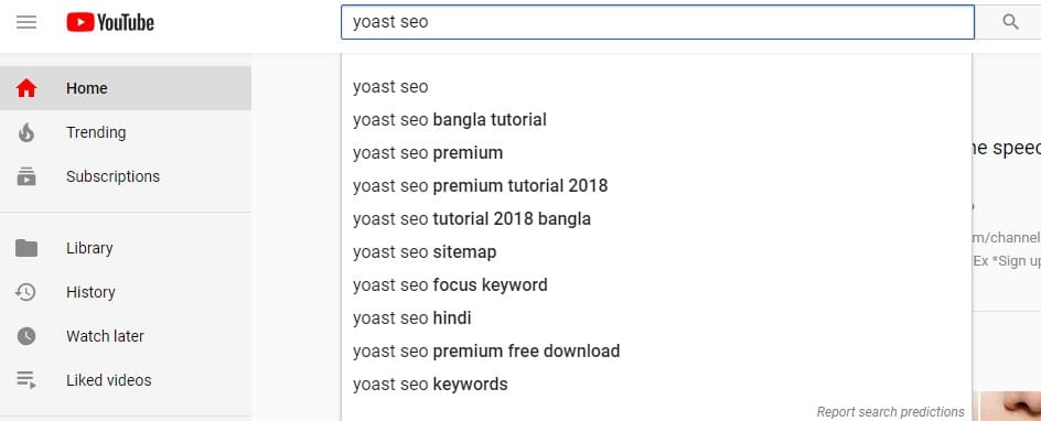 youtube autocomplete keywords