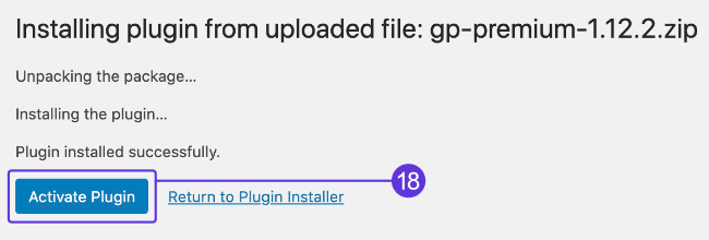 Activate GPP Plugin