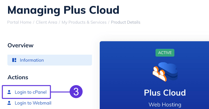 NH Log in to cPanel 1