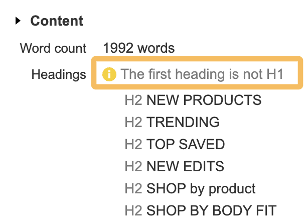 headings check via ahrefs seo toolbar 1